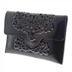 MeDusa Black Patent Leather Clutch